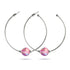 Nébuleuse Rose | Argent | Boucles d'oreilles créoles verre galaxie